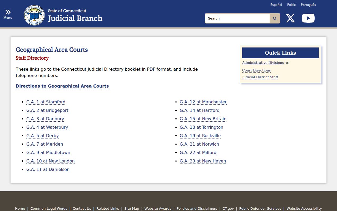 Milford court dockets Geographical Area court phone directory