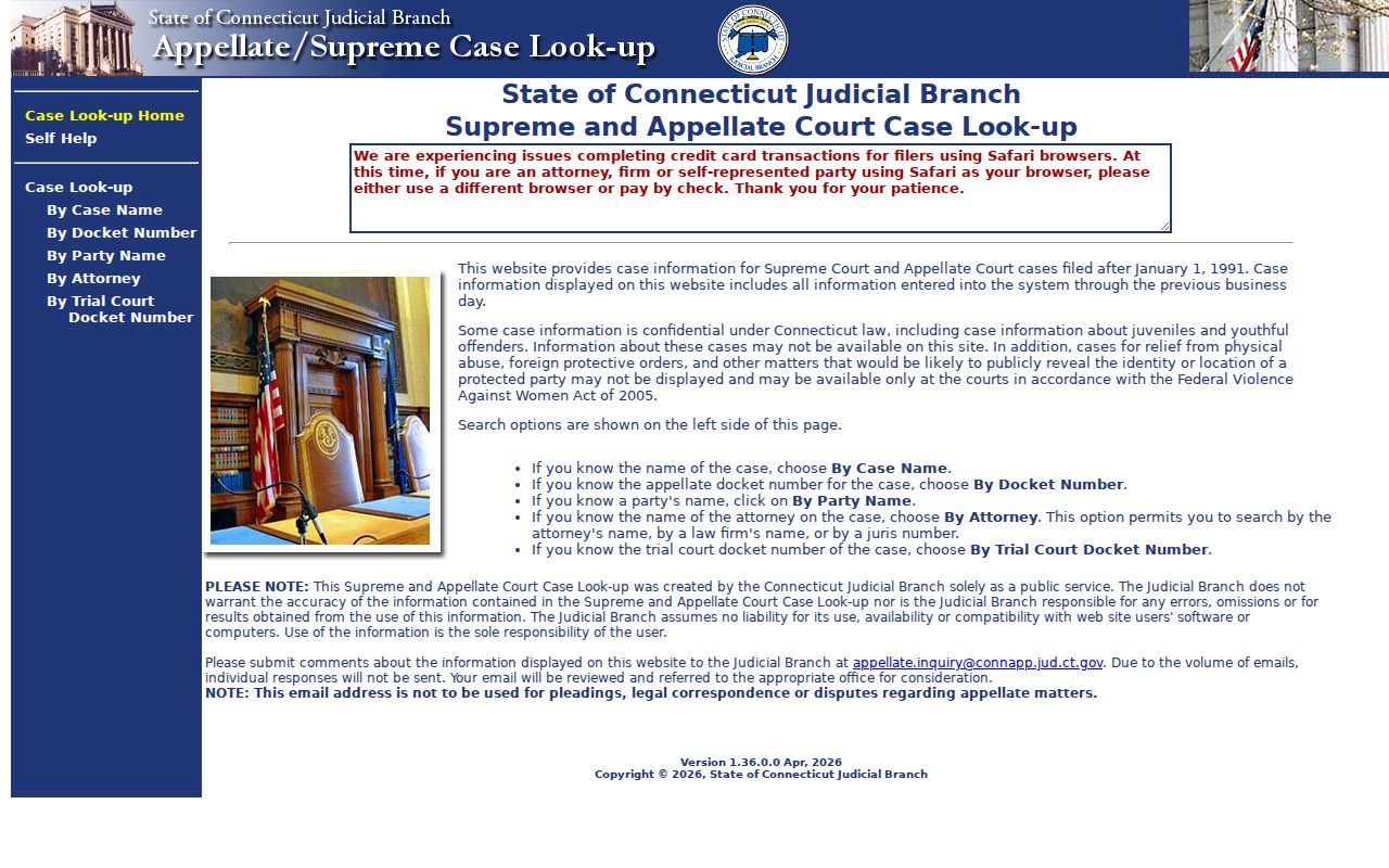 Milford court records Supreme and Appellate Court case lookup