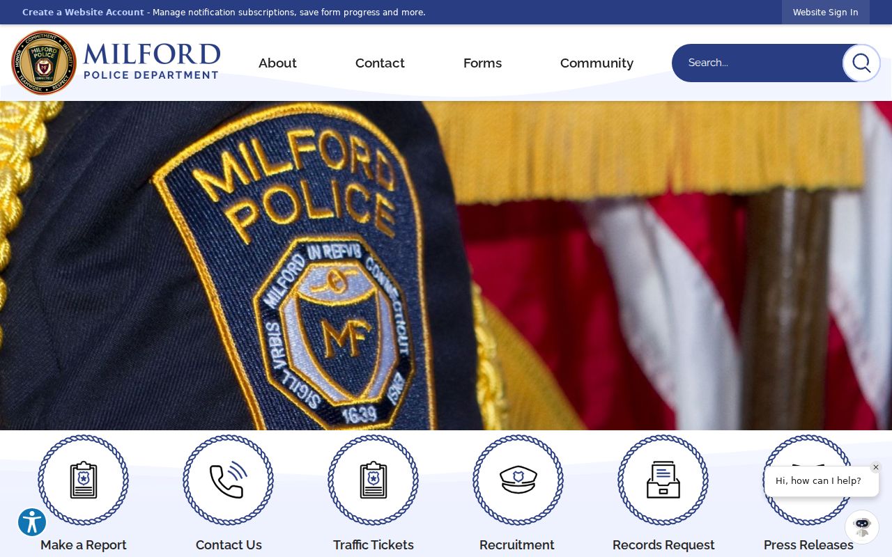 City of Milford court records police department access
