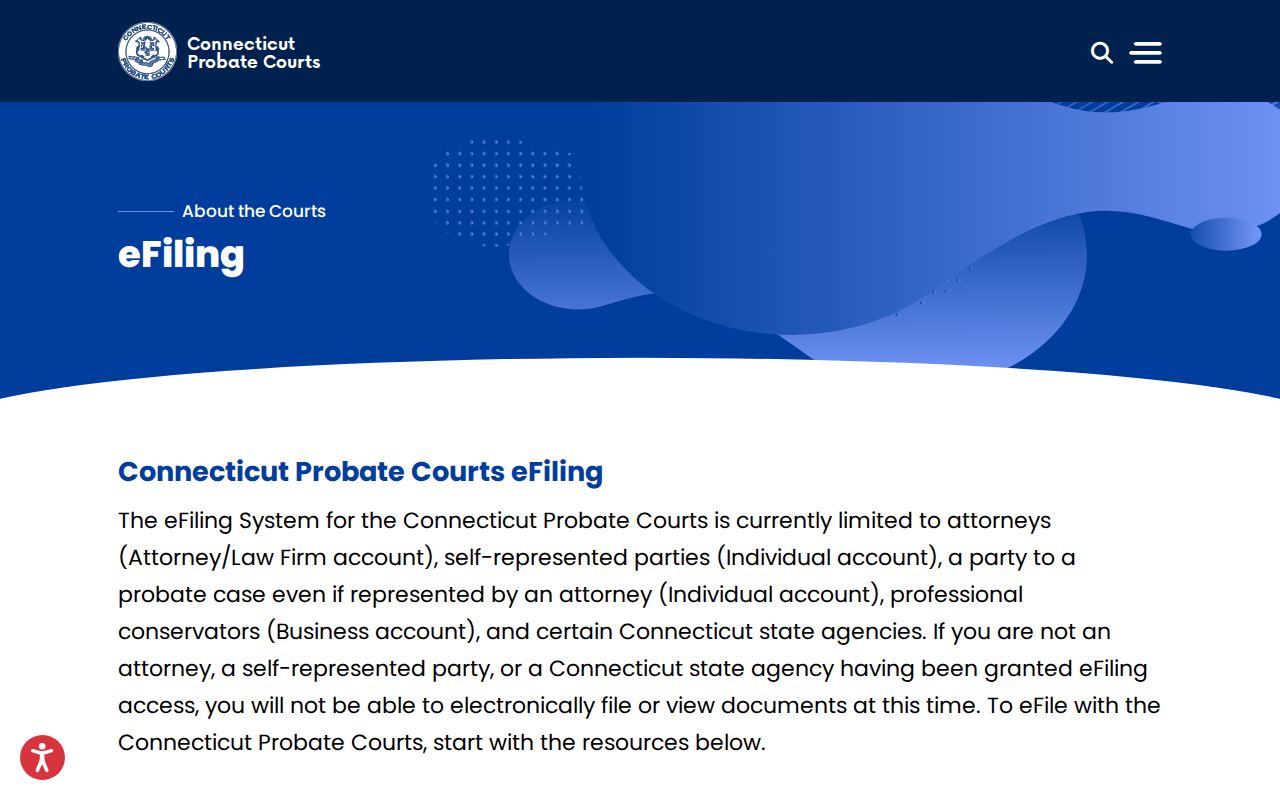 Milford probate records Connecticut Probate Court eFiling